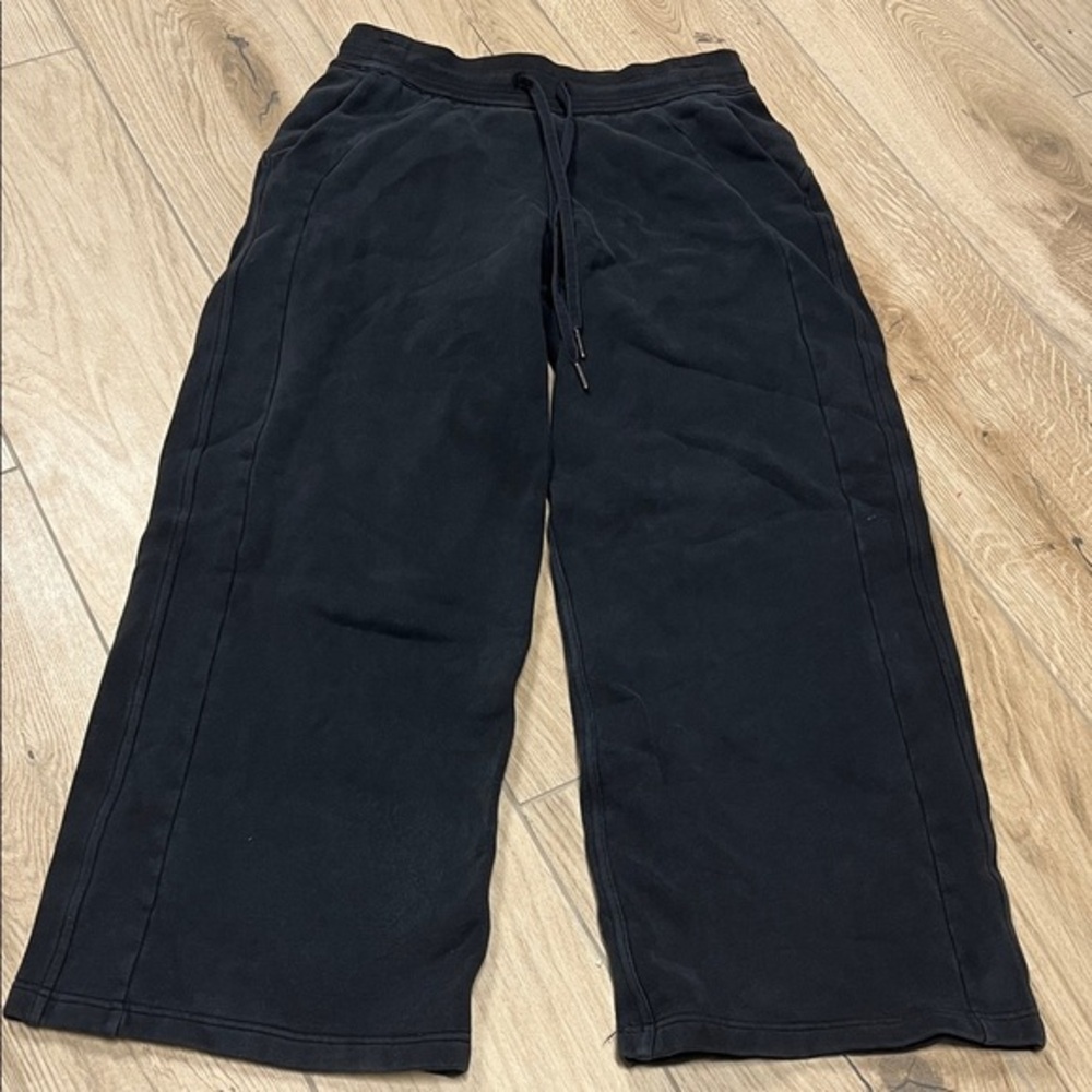 lululemon athletica Scuba mid rise wide leg Women's Black Track Pants